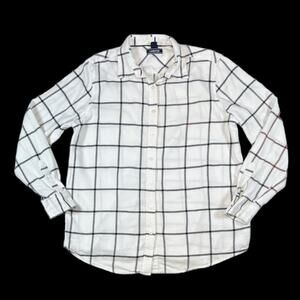 Lands'End Long Sleeve Top in White and Black | Size L